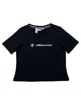 Puma BMW Motorsport Womens Black T Shirt Size Large